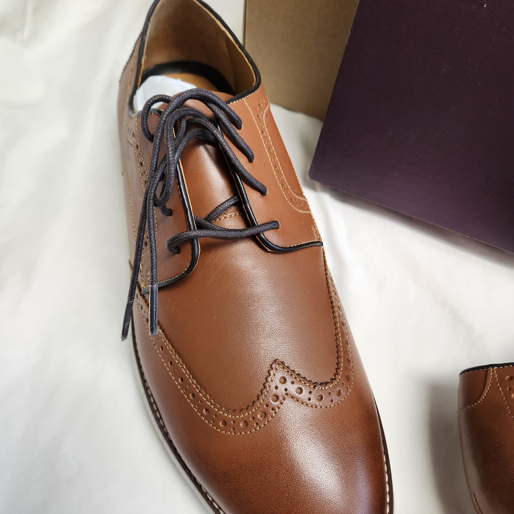 Men's Brown Leather Oxford Shoes
